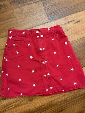 Gymboree Red Star Print A-Line Skirt